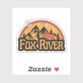 Autocollant Fox River, Alaska (Feuille)