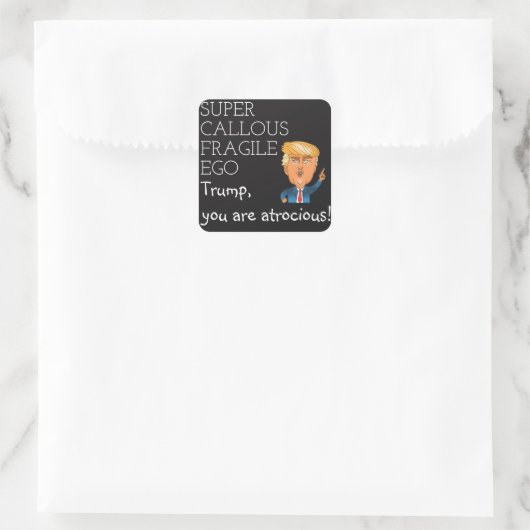 Autocollant fragile dur superbe d'atout (Sac)