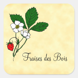 Autocollant Fraise des Bois Fraise Sauvage