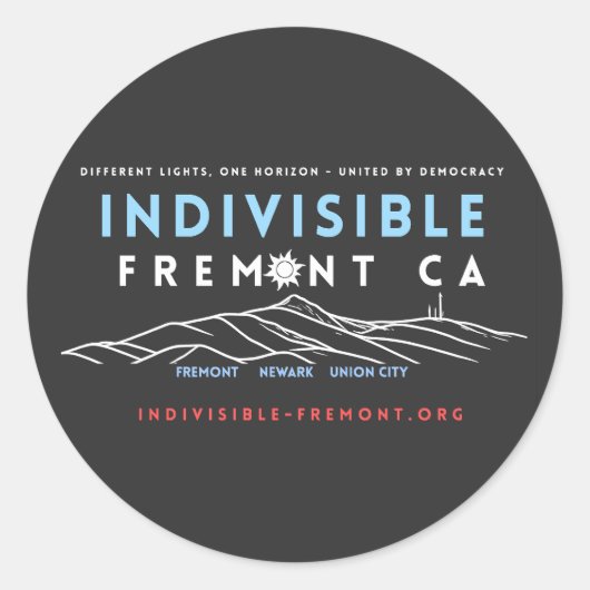 Autocollant Fremont indivisible (foncé) (Devant)