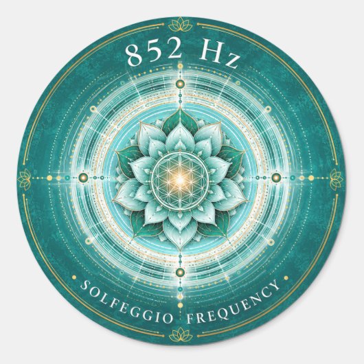 Autocollant Fréquence Solfeggio 852 Hz (Devant)