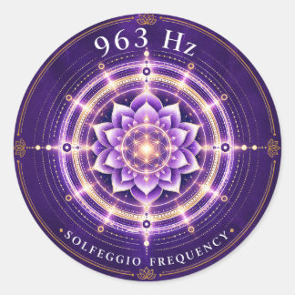 Autocollant Fréquence Solfeggio 963 Hz
