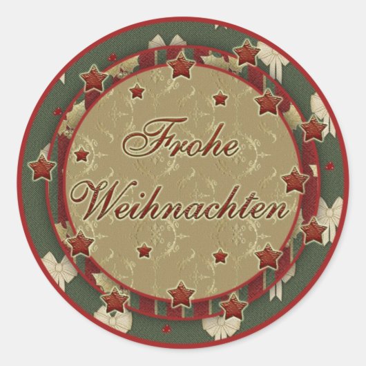 Autocollant "Frohe Weihnachten" (Devant)