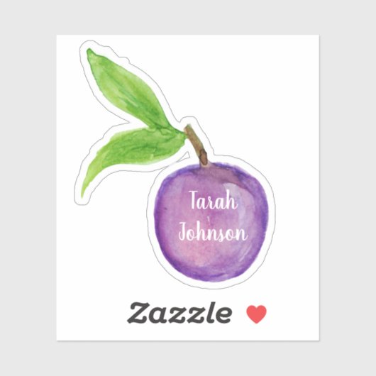 Autocollant Fruit Plum (Feuille)