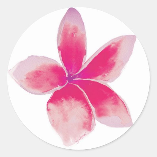 Autocollant Fuchsia Plumeria (Devant)