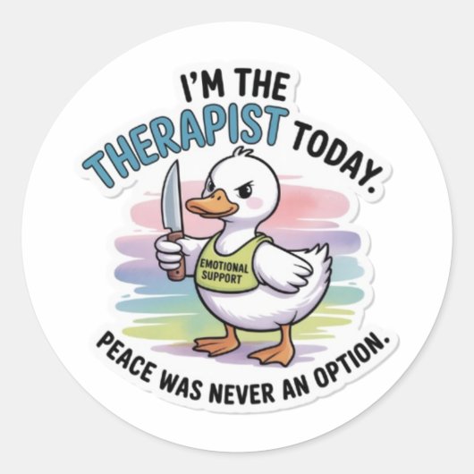 Autocollant Funny Duck Peace Was Never An Option - (Devant)