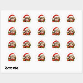 Autocollant Furet de Noël (Feuille)