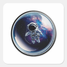 Autocollant Galaxie Bulle d'Espace Astronaute 3D