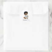Autocollant garçon de l'équipe bleue avec bébé noi (Sac)