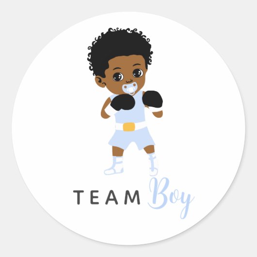 Autocollant garçon de l'équipe de boxe bleue pour (Devant)