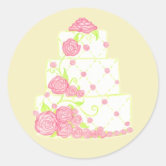 Autocollant Gâteau de Mariage (Devant)