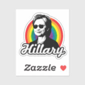 Autocollant Gay Pride Hillary Clinton (Feuille)