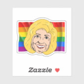 Autocollant Gay Pride Hillary Clinton (Feuille)
