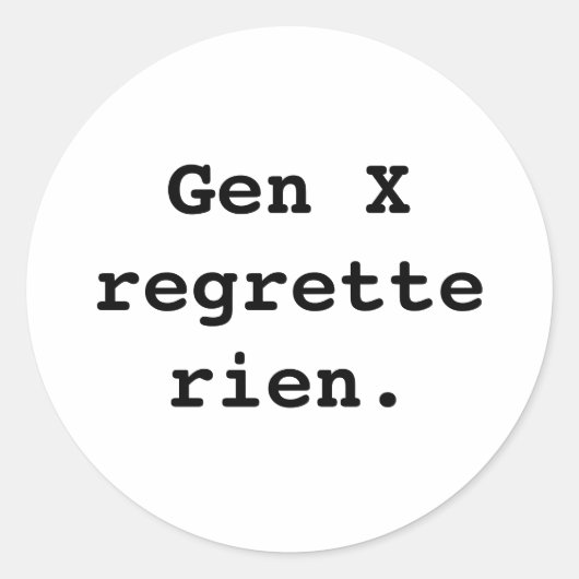 autocollant Gen X (Devant)
