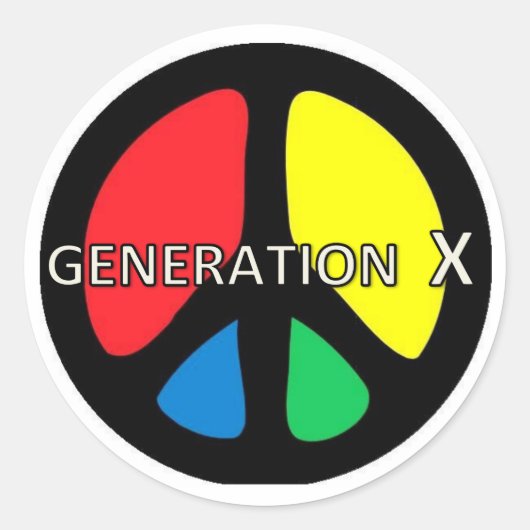 autocollant Génération X PEACE (Devant)