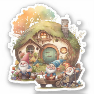 Autocollant Gnome Mignon
