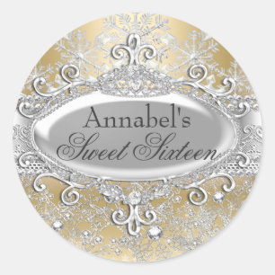 Autocollant Gold Princess Winter Wonderland Sweet