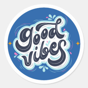 Autocollant Good Vibes – Motivation Esthétique Pos