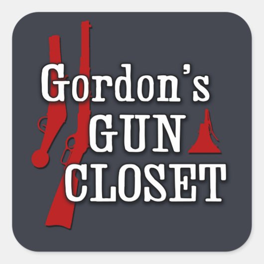 Autocollant Gordon's Gun Closet (Devant)