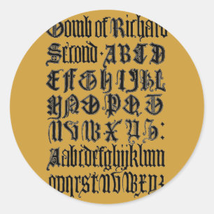 Autocollant gothique de lettres