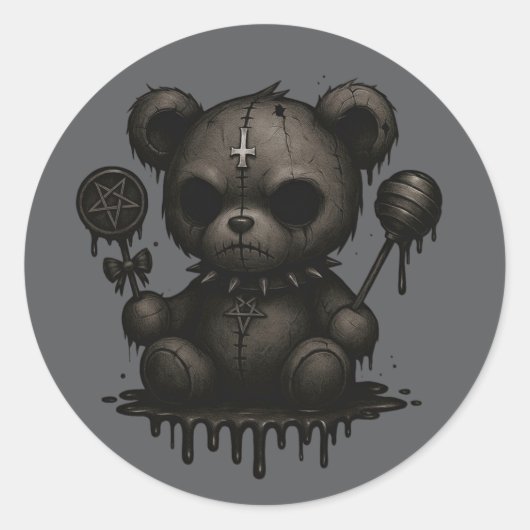 Autocollant gothique Teddy Bear (Devant)