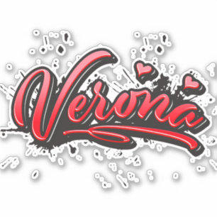 Autocollant graffiti rouge de Vérone