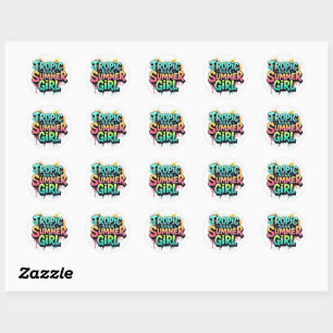 Autocollant Graffiti Tropic Soul Summer Girl