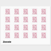 Autocollant graphique carré ENVISION rose (Feuille)