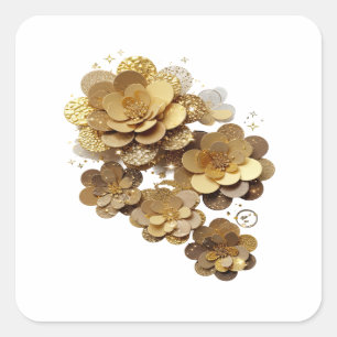 Autocollant graphique Dynamic Silver FLEURS D'OR