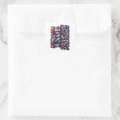Autocollant graphique élégant argent AMÉRIQUE (Sac)