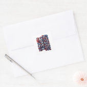 Autocollant graphique élégant argent AMÉRIQUE (Enveloppe)