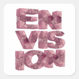 Autocollant graphique ENVISION rose vif