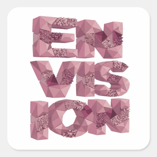 Autocollant graphique ENVISION rose vif (Devant)