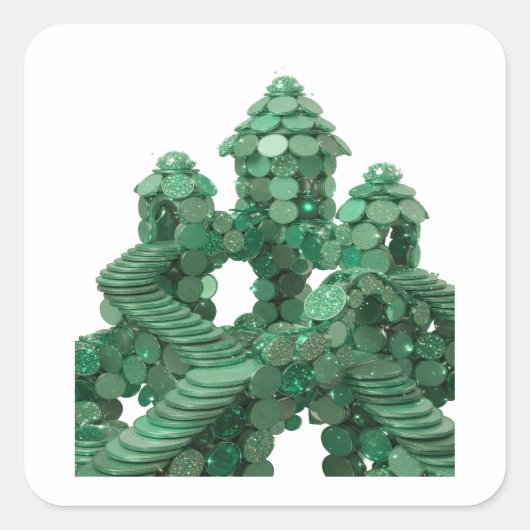 Autocollant graphique Fun Green GREEN COIN CASTLE (Devant)