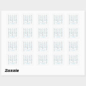 Autocollant graphique Hiragana (Feuille)
