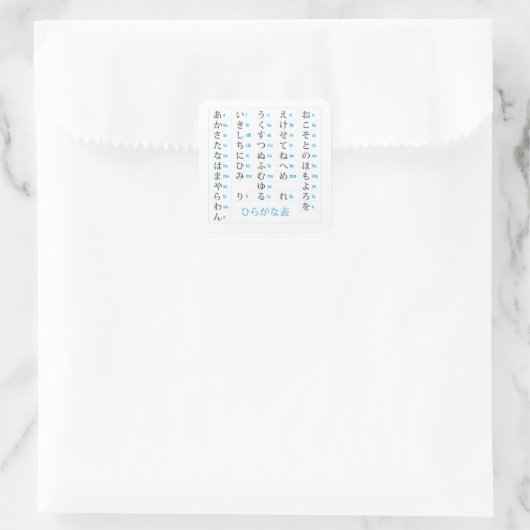 Autocollant graphique Hiragana (Sac)