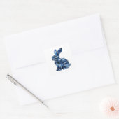 Autocollant graphique LAPIN BLEU argenté Cool (Enveloppe)