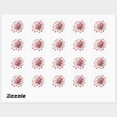 Autocollant graphique PINK LEAVES argent pelable (Feuille)