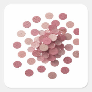 Autocollant graphique PINK LEAVES argent pelable