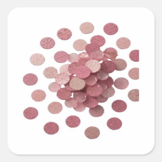 Autocollant graphique PINK LEAVES argent pelable (Devant)