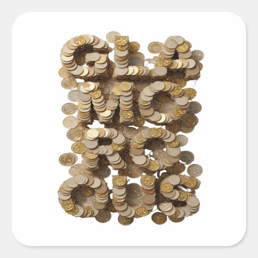 Autocollant graphique « Playful Gold NO MORE » (Devant)