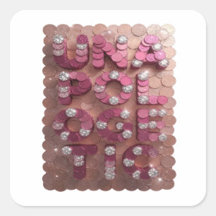 Autocollant graphique rose unique UNAPOLOGETIQUE