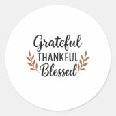 Autocollant Grateful, Thankful, Blessed (Devant)