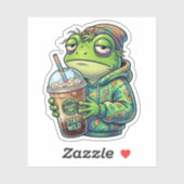 Autocollant Grenouille Café Chaotique (Feuille)