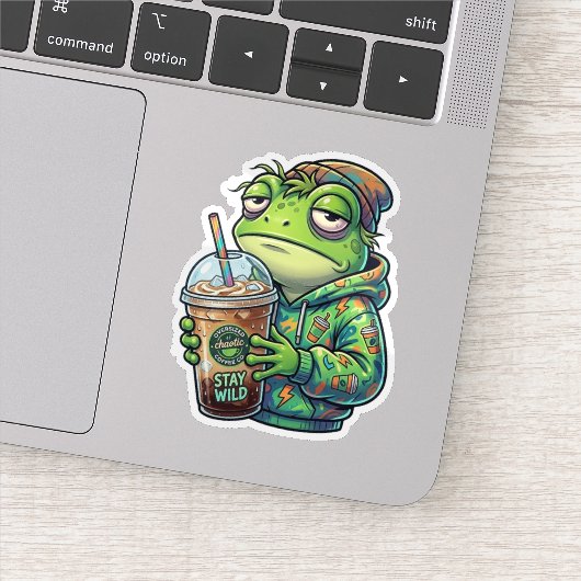 Autocollant Grenouille Café Chaotique (Détail)