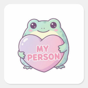Autocollant Grenouille Ma Personne Cœur Mignon Gre
