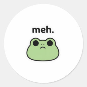 Autocollant Grenouille Meh Mignon Grenouille Ennuy