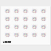 Autocollant Grenouille Mignonne Cuite Pie Ae (Feuille)
