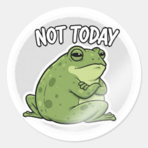 Autocollant Grenouille Pas Aujourd'hui Mignon Gren