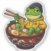 Autocollant Grenouille Ramen (Devant)